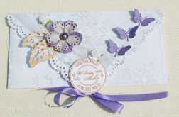 Kopertówka z okazji ślubu- wrzosowy poranek