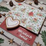 Kartka świąteczna - serce z piernika - Zbliżenie