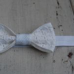 Opaska niemowlęca - Koronkowa w bieli - 