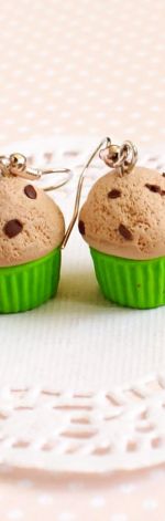 LIMONKOWE MUFFINKI kolczyki z modeliny