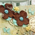 Kopertówka z okazji ślubu-turkusy i brązy - 