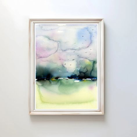 Oryginalna akwarela. Pejzaż I A4