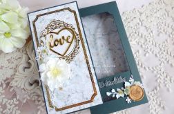 Ślubna kartka w pudełku 1060