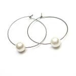 Alloys Collection /one pearl white/ - kolczyk - 