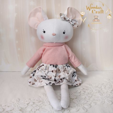 Myszka Lisa przytulanka prezent GOTOWA