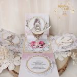 Exploding box komunijny "Pink Roses 2" GOTOWY - 
