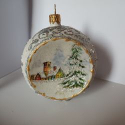 Bombka choinkowa, z oczkiem 9 cm
