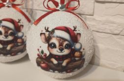 Zestaw bombek akrylowych RENIFEREK