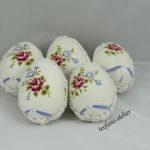 Jajka w tkaninie z kwiatami - teofano atelier, wielkanoc