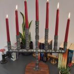 Świecznik Loftowy 7-punktowy F007_1-W2 Loft - Świecznik Loftowy F007_1-W2 Dekoracja Stołu i wnętrza Loft