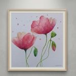 Maki-akwarela formatu 20x20 cm  - 