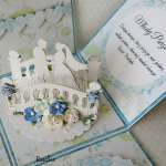 Ślubne życzenia w pudełku - Para na mostku - null