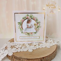 Kartka komunijna do koperty "RoseWine4"GOTOWA