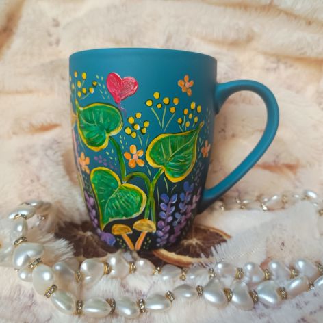 Ręcznie malowany baśniowy kubek 300 ml.