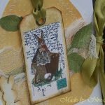 Kartka wielkanocna-pomarańczowy zajączek - 