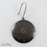 .Zegary - miedziane kolczyki (lub klipsy) (2301-01) - kolczyki z zegarków