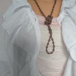 Naszyjnik Długi Sznur Małych Pereł - 