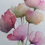 Kwiaty-akwarela formatu 24/18 cm.  - 