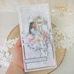 Kartka komunijna pamiątka "PinkRoses5" GOTOWA - 