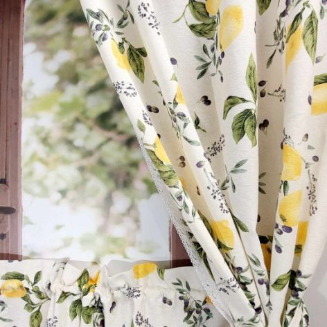 Zasłona gotowa panel sztora na tunel CYTRYNY 130/160cm