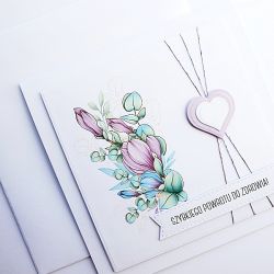 Kartka życzenia powrotu do zdrowia z sercem