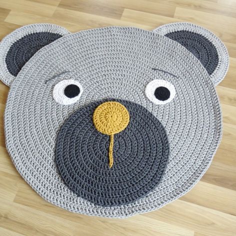 Dywan ze sznurka Miś 120 cm