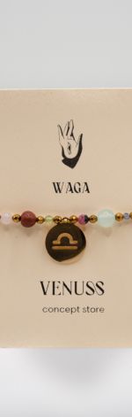 Bransoletka znak zodiaku WAGA kamienie