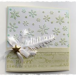 Kartka świąteczna ze śnieżynkami