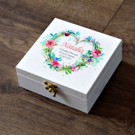 Prezent Komunijny - personalizowane pudełko