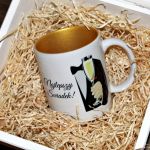 Box dla Świadka - Podziękowanie ślubne - Personalizowany box dla Świadka, podziękowanie dla świadka w skrzynce z kubkiem, najlepszy świadek, biało złote podziękowania