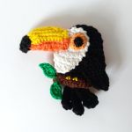 Broszka tukan - Szydełkowy tukan