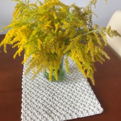 Bieżnik ręcznie robiony,obrus na stół mech ,35x80cm 5mm.