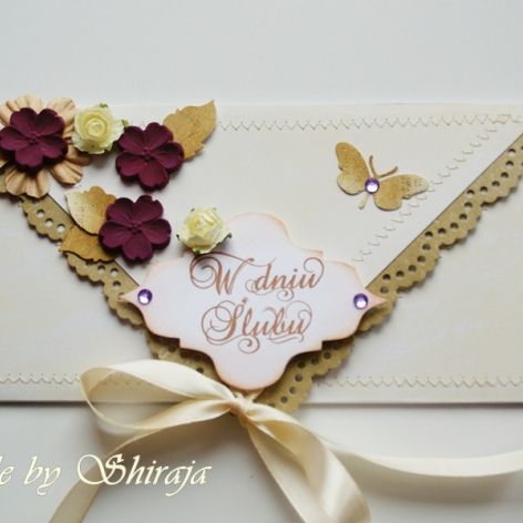 Kopertówka z okazji ślubu-  'kwiatowa elegancja