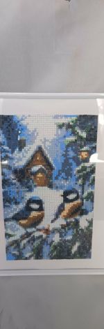 Obrazek diamentowy 20x30cm PTASZKI ZIMĄ