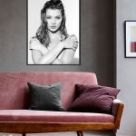 Dekoracje - Kate Moss - Plakat na papierze artystycznym