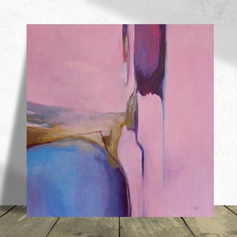 Abstrakcja -obraz akrylowy -formatu 60x60 cm.