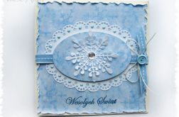 Kartka świąteczna ze śnieżynką