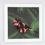 Obrazek origami na ścianę Małpa z papieru - Wiszący