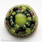 szkło weneckie amethyst & lime green - 