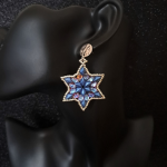 Kolczyki  Gwiazdki "Aurora Star" - Duże wiszące sztyfty