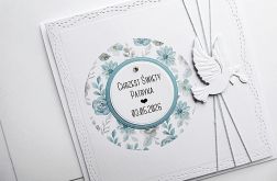 Subtelna kartka na Chrzest z gołębicą