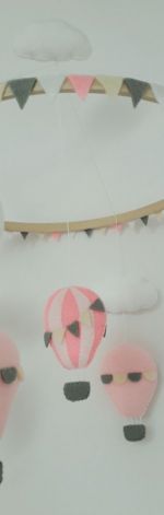 Karuzelka nad łóżeczko filc balony