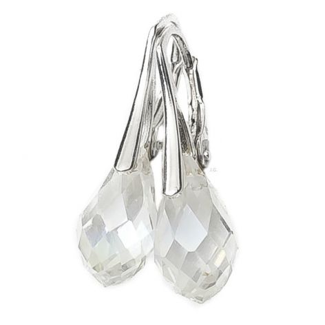 Kolczyki kryształowe krople crystal AB bigle angielskie