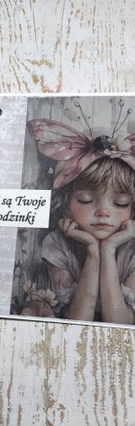 Kartka dziecięca dla dziewczynki 