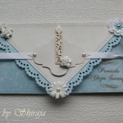 Pamiątka Chrztu św. - 'białe kwiaty'