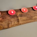 Świecznik dębowy Shou Sugi Ban Benita No. 1 - 