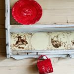 Rustykalna półka kuchenna, na kubki i talerze, Shabby Chic  - 