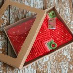 Łapki rękawice kuchenne TRUSKAWKOWE kpl. 2 szt - opakowanie wysyłkowe kompletu