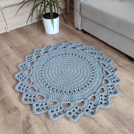 Dywan szydełkowy ze sznurka  90cm