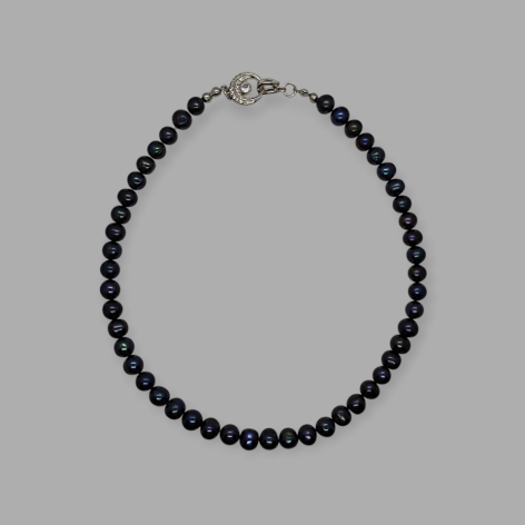 Naszyjnik z czarnych pereł "Midnight Głów"